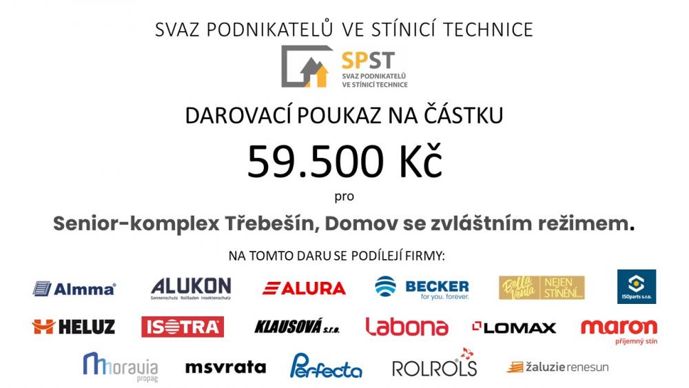 Dar stínící techniky pro Senior-komplex v Praze-Třebešíně