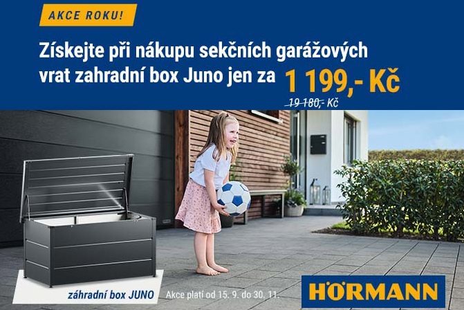 Akce roku! Box k sekčním vratům Hörmann – užijte si krásně uklizenou zahradu!